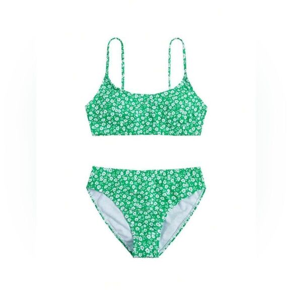 Green floral bikini | size medium - Picture 1 of 5